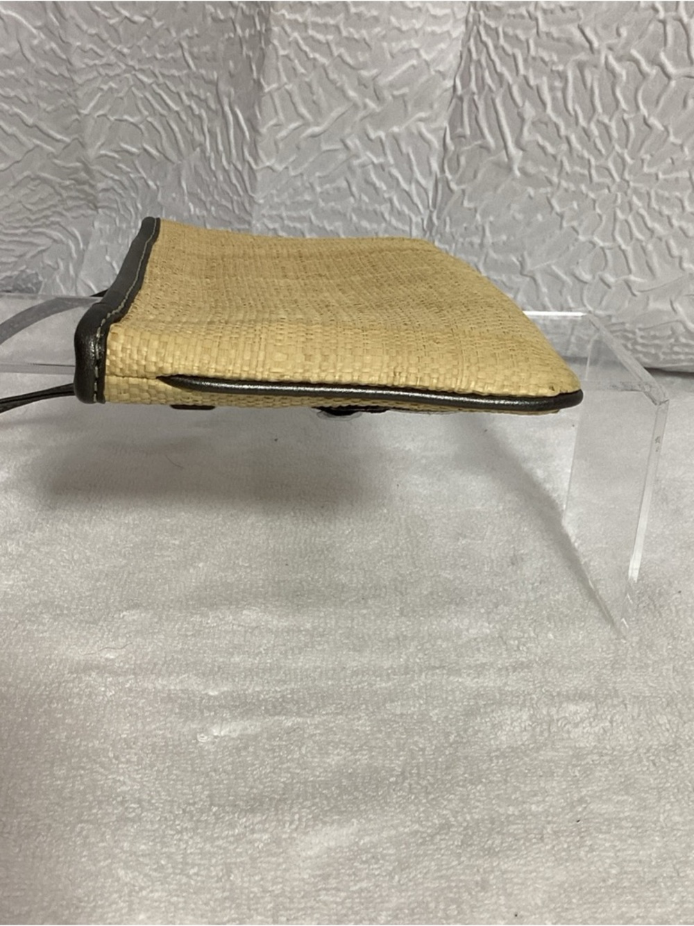 Coach Y2K Hamptons Archive 10th Anniversary Straw Metallic Flower Wristlet - Picture 6 of 12